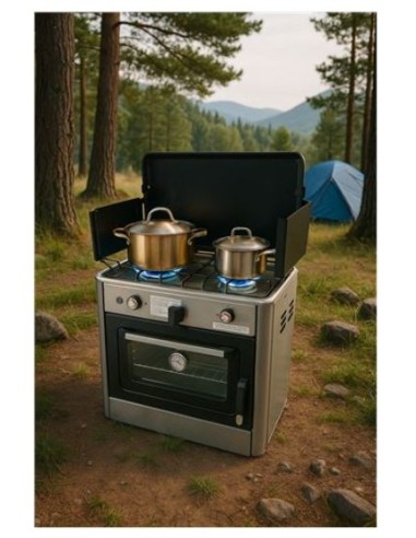 COCINA 2 FUEGOS CON TAPA + HORNO DE GAS MUVIP