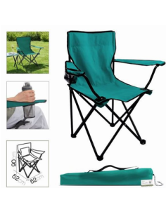 SIILA CAMPING PLEGABLE 52X52X90CM TURQUESA 2