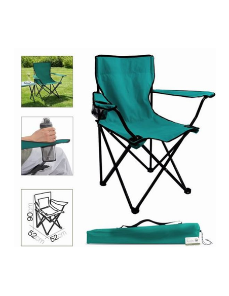 SIILA CAMPING PLEGABLE 52X52X90CM TURQUESA