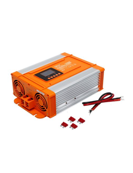 CONVERTIDOR DE CORRIENTE ONDA PURA CON PANTALLA LCD 1200W ELBAT