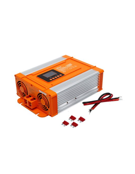 CONVERTIDOR DE CORRIENTE ONDA PURA CON PANTALLA LCD 1200W ELBAT