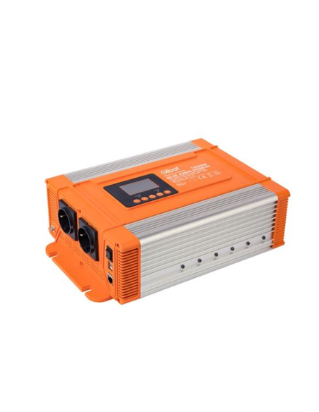CONVERTIDOR DE CORRIENTE ONDA PURA CON PANTALLA LCD 1200W ELBAT
