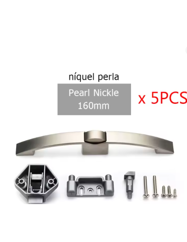 PULSADOR/CERRADURA NICKEL 160MM