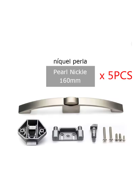 PULSADOR/CERRADURA NICKEL 160MM