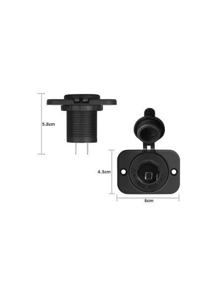 TOMA MECHERO HEMBRA 12V CON SOPORTE