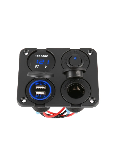 CENTRALITA 4 EN 1+ DOBLE USB 2.1