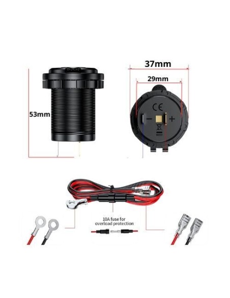 CONEXION MECHERO 12V CONEXION HEMBRA