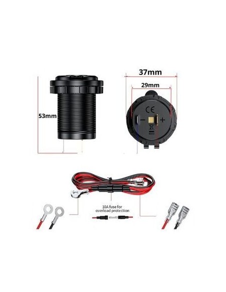 CONEXION MECHERO 12V CONEXION HEMBRA