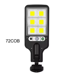 LAMPARA SOLAR 72 COB CON SENSOR