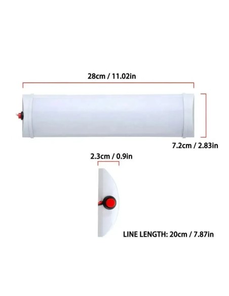 LAMPARA LUZ BLANCA 72 LEDS 12v