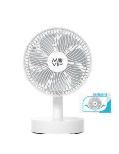 VENTILADOR PORTATIL BATERIA OSCILANTE 8 PULGADAS