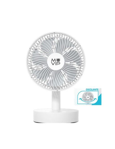 VENTILADOR PORTATIL BATERIA OSCILANTE 8 PULGADAS