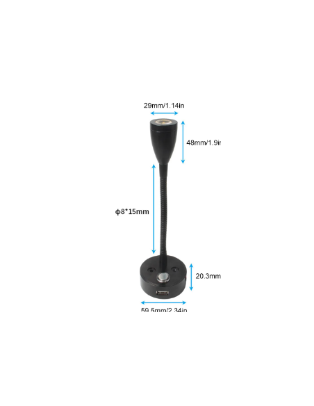 LÁMPARA FLEXO PLATEADO  REGULABLE CON USB