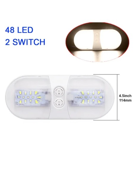 LUZ LED TECHO DOS LUCES 12V