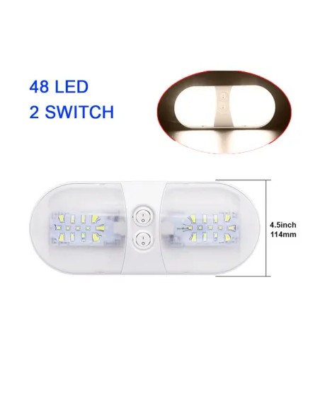 LUZ LED TECHO DOS LUCES 12V