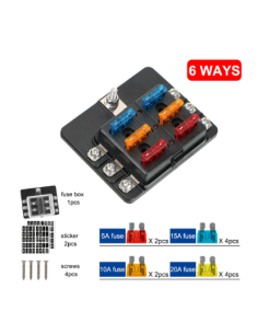 CAJA DE FUSIBLE  6 VIAS (CON FUSIBLE INCLUIDO)