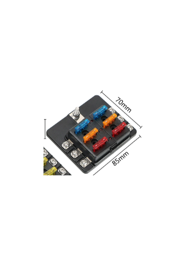 CAJA DE FUSIBLE  6 VIAS (CON FUSIBLE INCLUIDO)