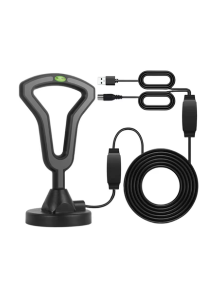 ANTENA DE TV DIGITAL HD CON BASE MAGNÉTICA