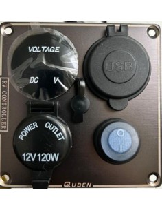CENTRALITA 12V 4 EN 1 CON DOBLE USB 3.0 2