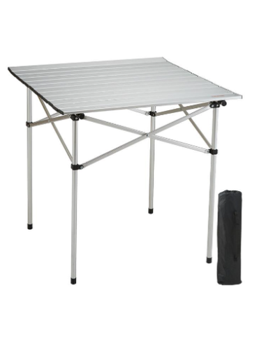 MESA DE CAMPING PLEGABLE ALUMINIO DONNA GARDEN 70X70CM