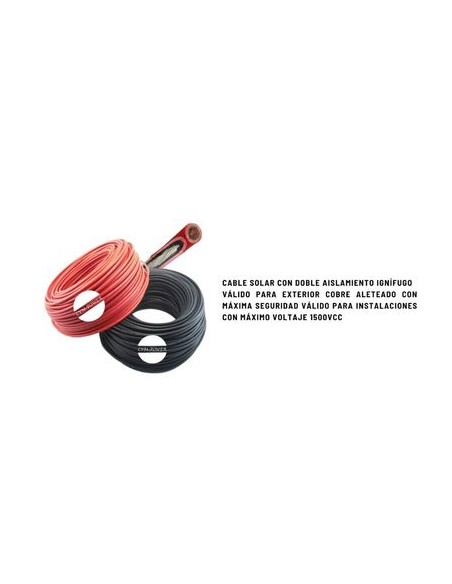 CABLE SOLAR 6MM ROJO