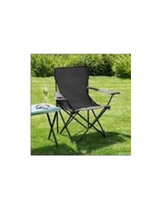 SILLA CAMPING PLEGABLE GRIS OSCURO 52X52X90CM