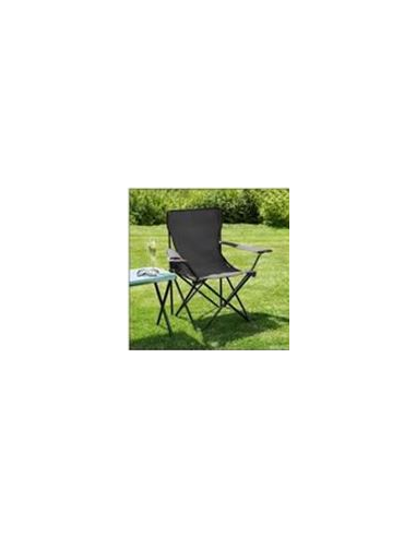 SILLA CAMPING PLEGABLE GRIS OSCURO 52X52X90CM