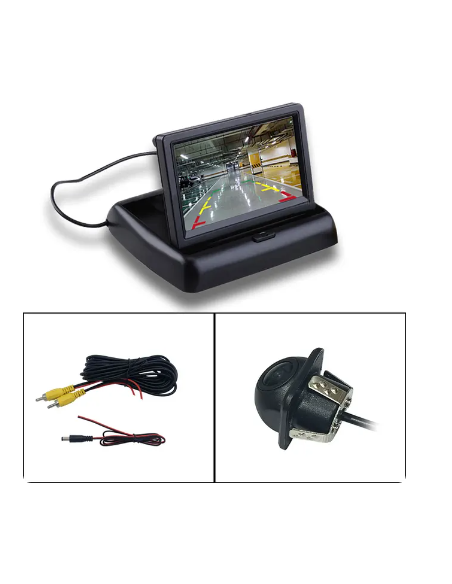 CAMARA CON VISIÓN TRASERA Y MONITOR 4,3 PULGADAS