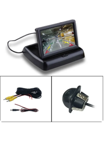 CAMARA CON VISIÓN TRASERA Y MONITOR 4,3 PULGADAS