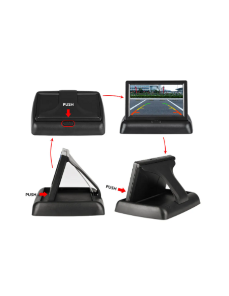 CAMARA CON VISIÓN TRASERA Y MONITOR 4,3 PULGADAS
