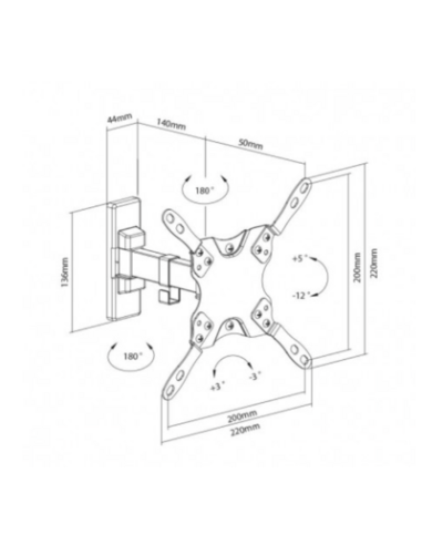SOPORTE DE TELEVISION EXTENSIBLE 13-42 PULGADAS