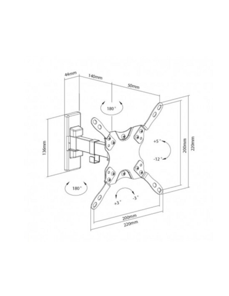 SOPORTE DE TELEVISION EXTENSIBLE 13-42 PULGADAS