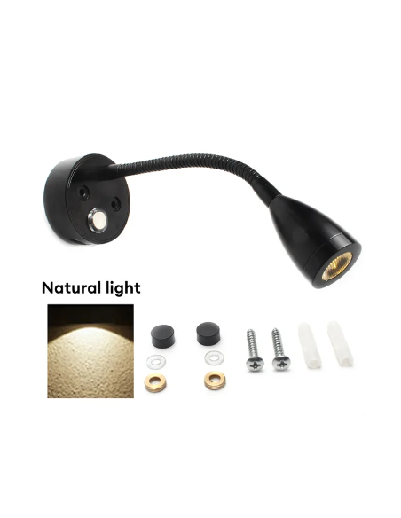 FLEXO NEGRO 12V CON USB