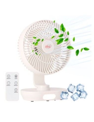 VENTILADOR PORTÁTIL DE BATERÍA OSCILANTE LARRYHOUSE 8"